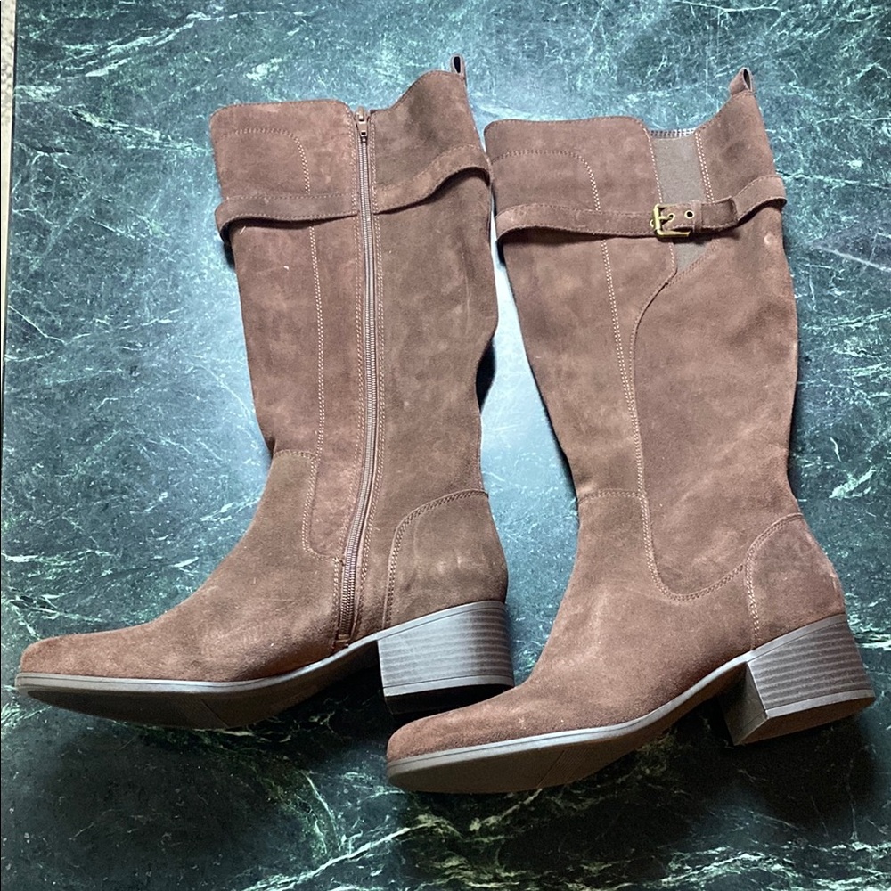 Naturalizer Women's Brown Suede Mid-Calf Boots